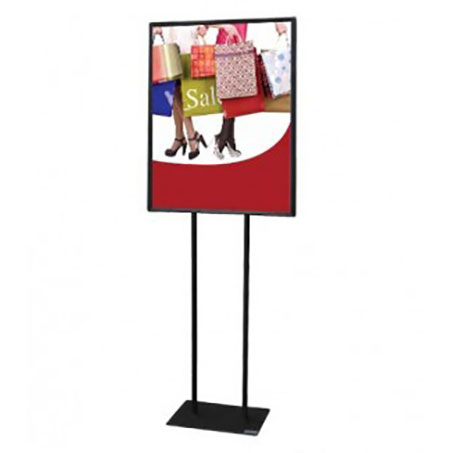 single sign holder Vancouver, retail floor sign holders