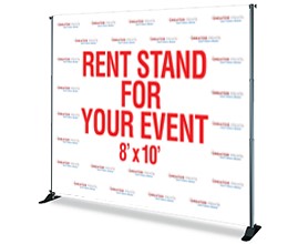 refurbished banner stands, recycled banner stands, used banner stands, used advertising flags
